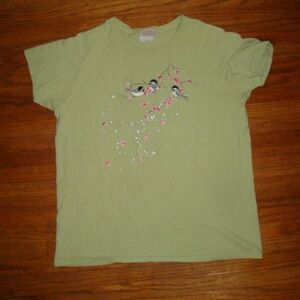 Top Stitch Green Embroidered Tee